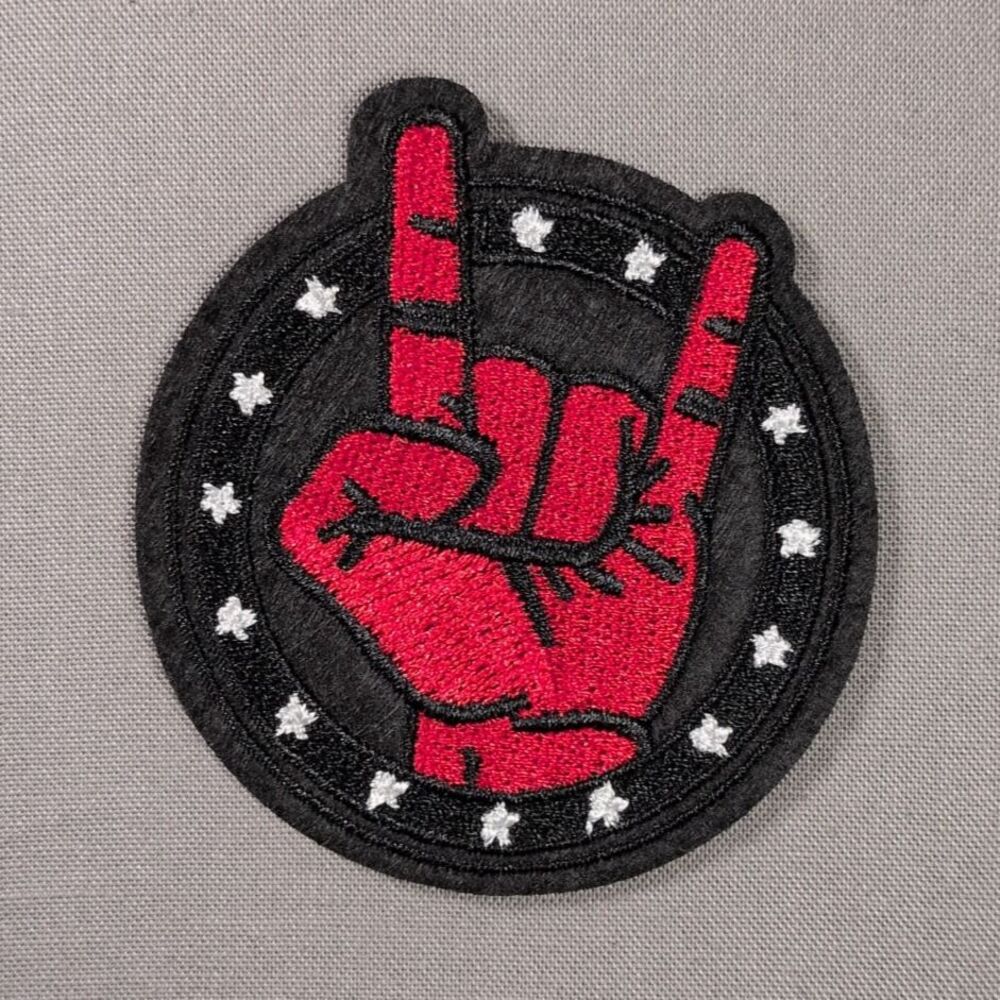 Rock On Hand Iron On Patch | Rock Music Patch